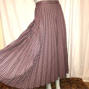 NWT Anthropologie Maeve Pleated Full Plaid Midi